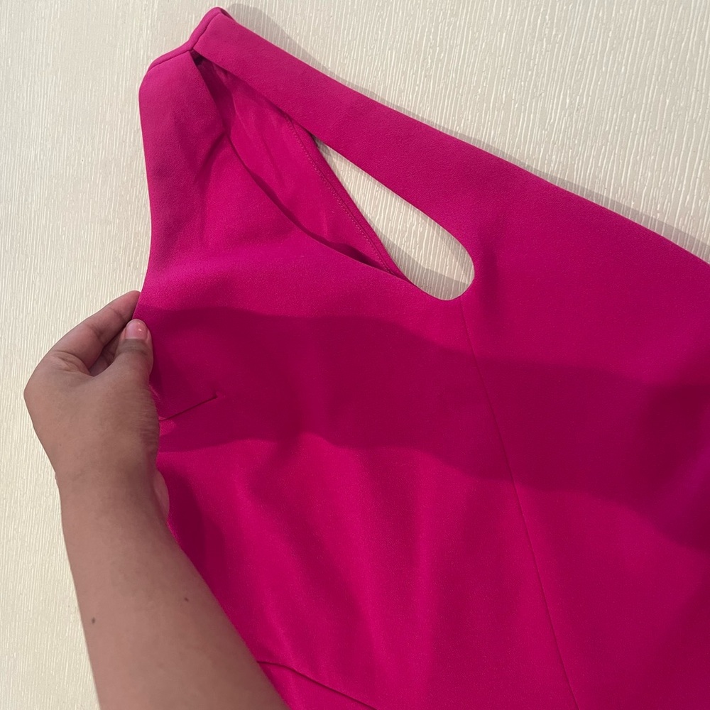 Hot Pink One Shoulder Jumpsuit Large, Party, Vacation, Night Out - Picture 5 of 8